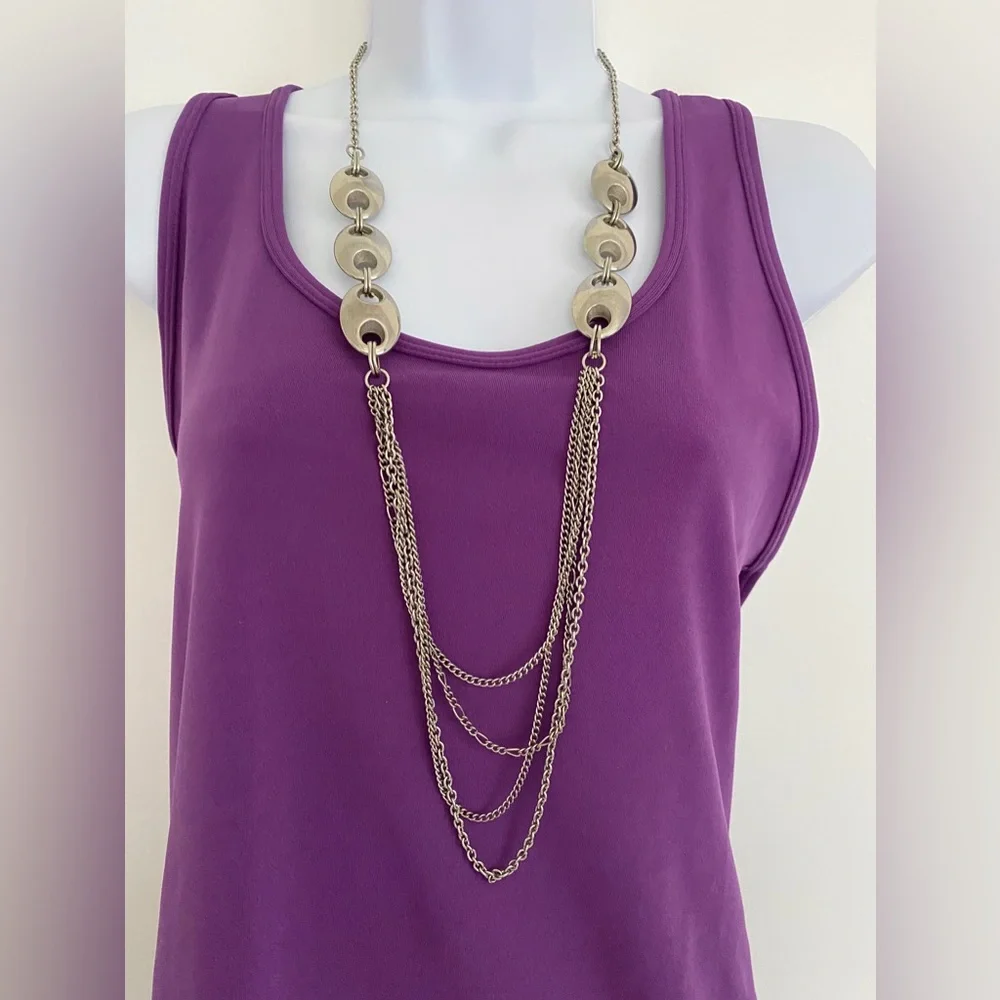🤍Silver Multi-Strand Long Necklace